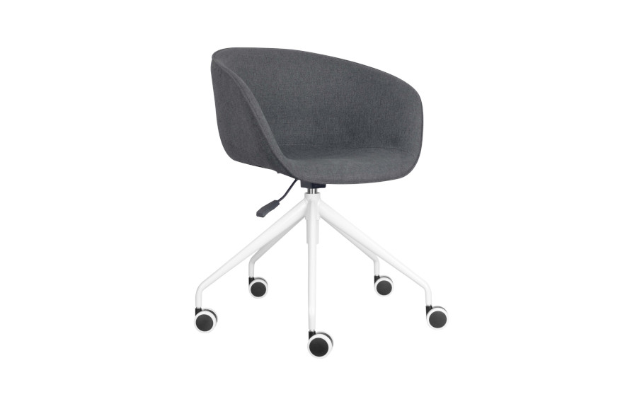 Charcoal Fabric with White Base